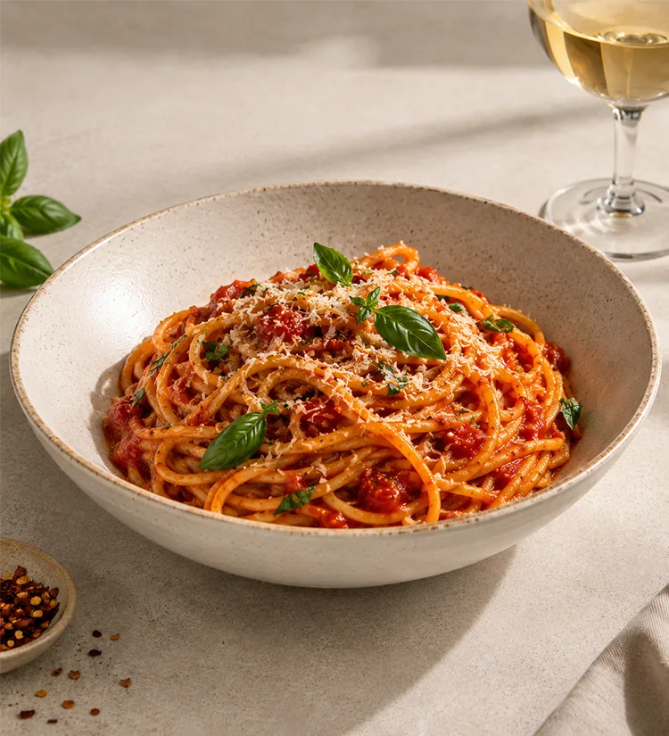 Pomidor souslu spagetti